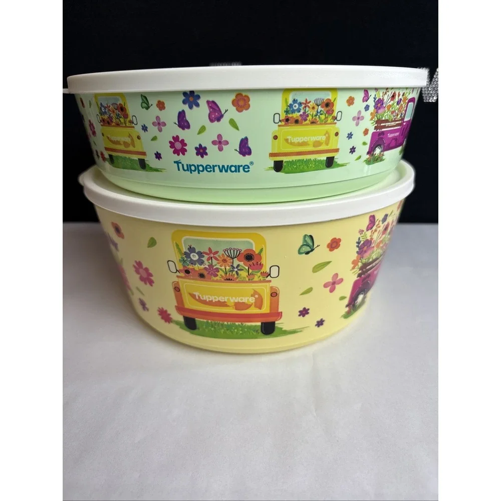 Tupperware Click StacknStore Trucks Butterflies & Flowers Truck Theme Illumine